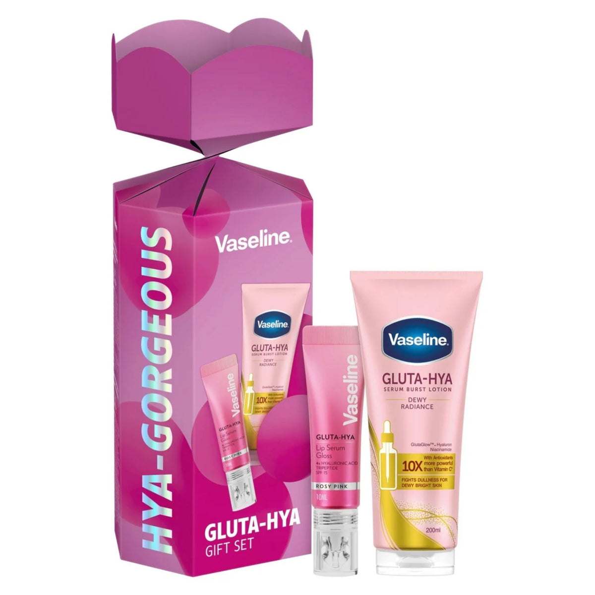 Vaseline Gluta-Hya Gorgeous Skincare and Lip Gift Set