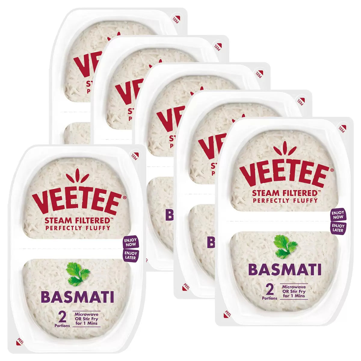 VeeTee Rice & Easy Basmati 6 x 2 x 125g steam-filtered rice
