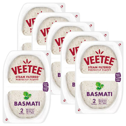 VeeTee Rice & Easy Basmati 6 x 2 x 125g steam-filtered rice