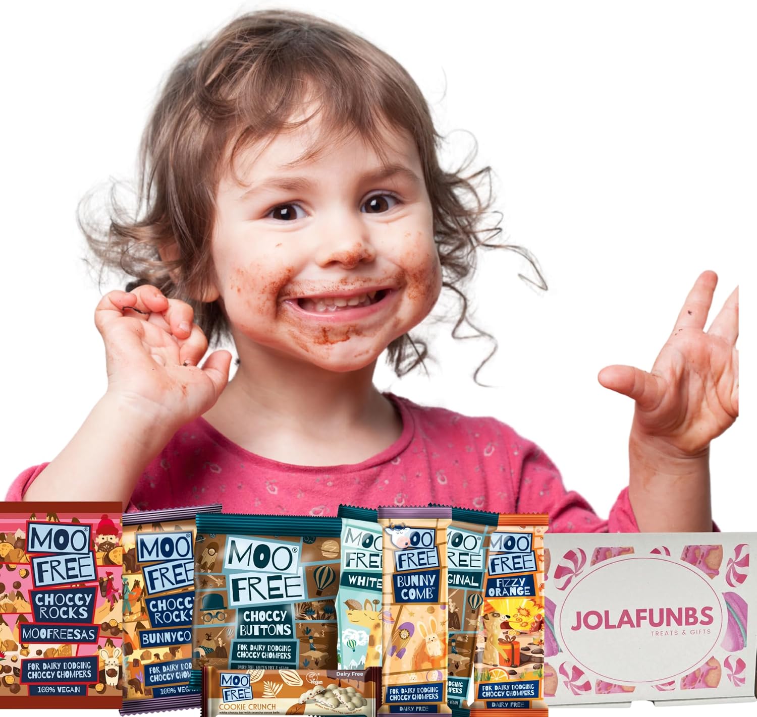 Vegan-friendly chocolate gift set featuring Moo Free favourites