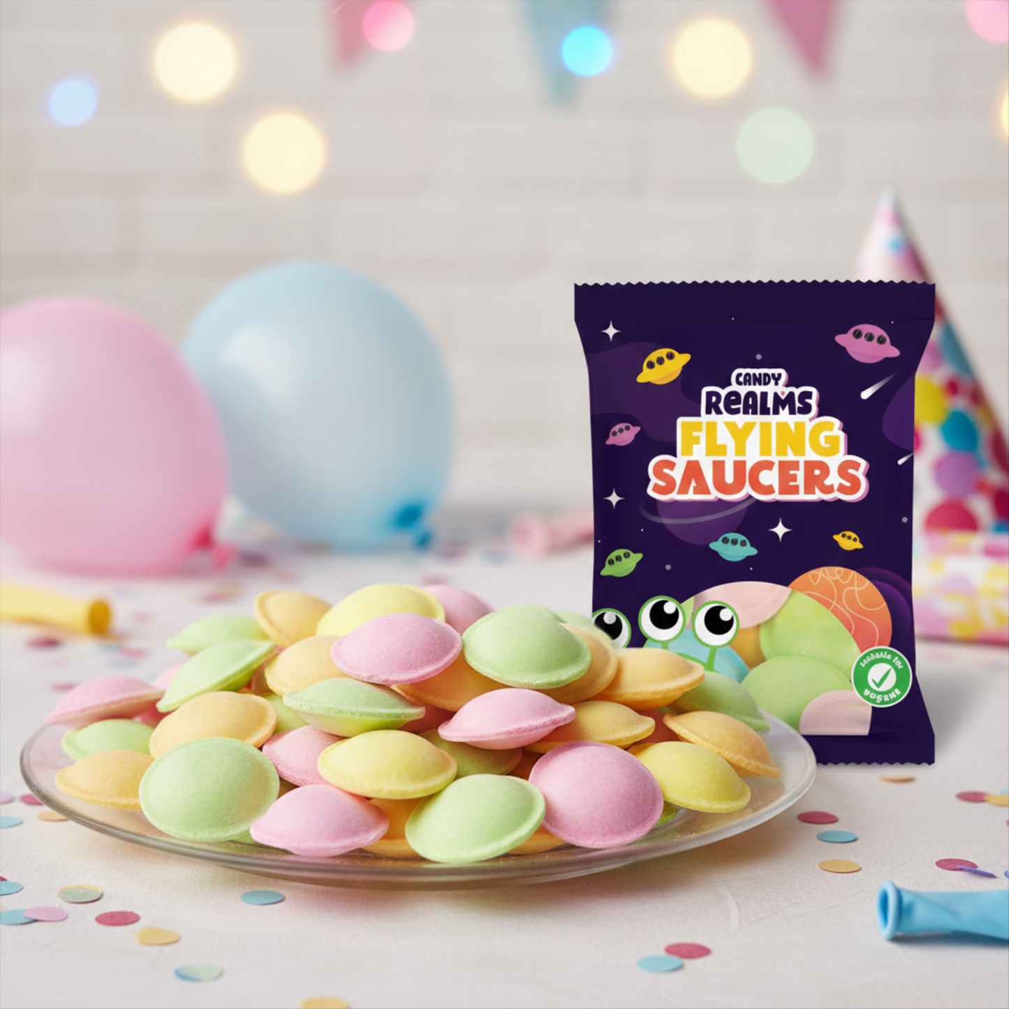 Vegan and vegetarian-friendly gelatine-free candy treats