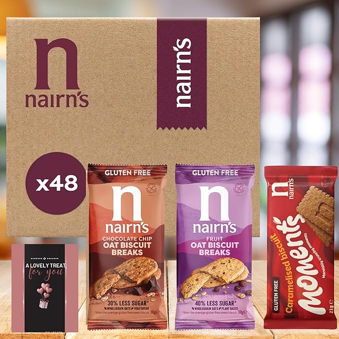 Nairn’s 48 pack gluten free biscuits suitable for vegans and vegetarians