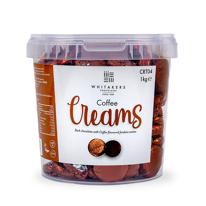 1kg tub of Whitakers coffee chocolate fondant