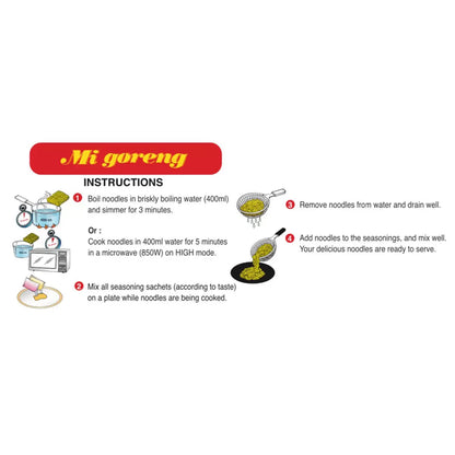 Authentic Southeast Asian Mi Goreng noodle flavour