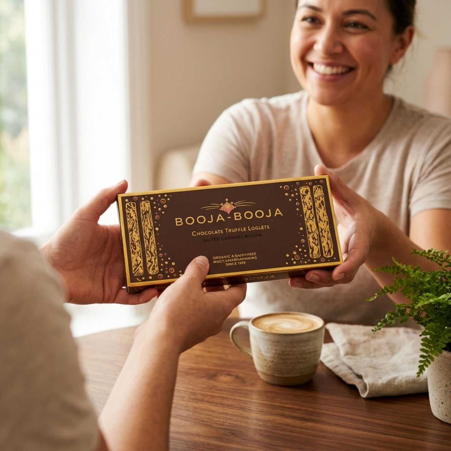 Vegan and gluten-free chocolate truffle loglets