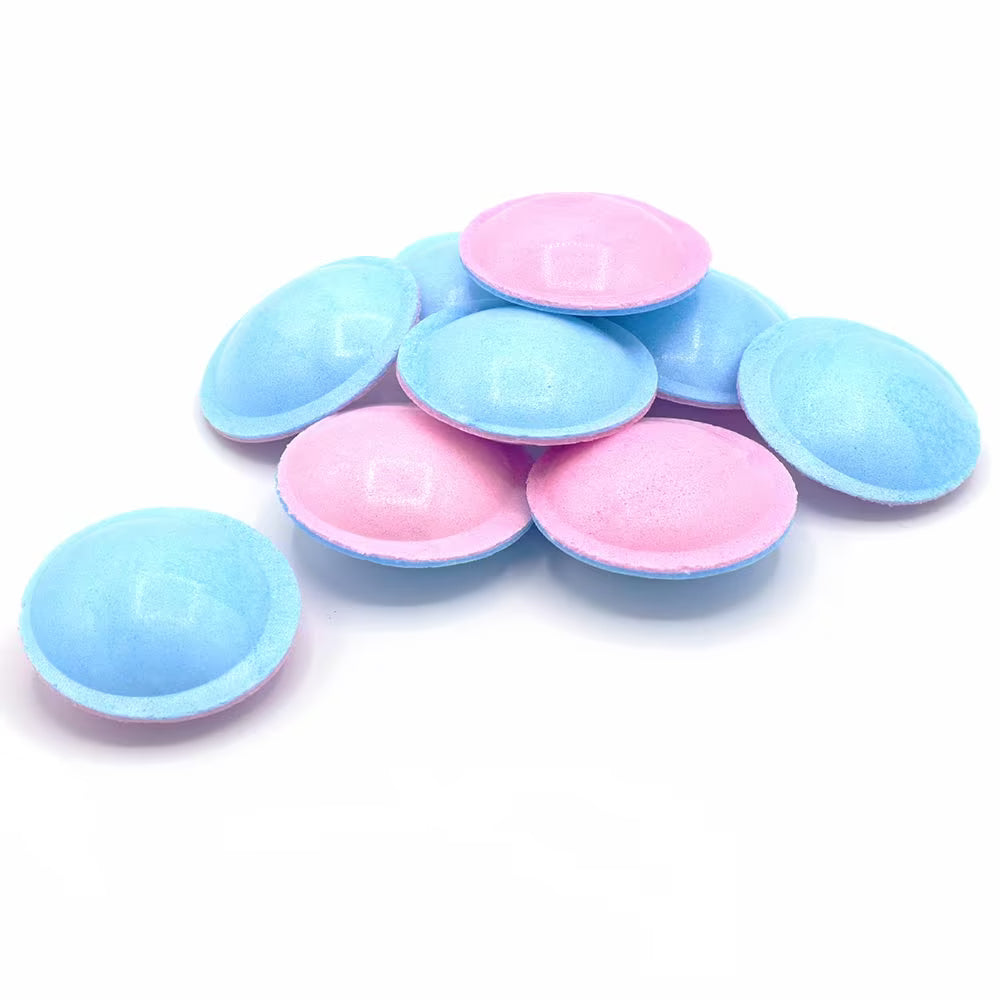 Tangy bubblegum sherbet-filled rice paper wafers