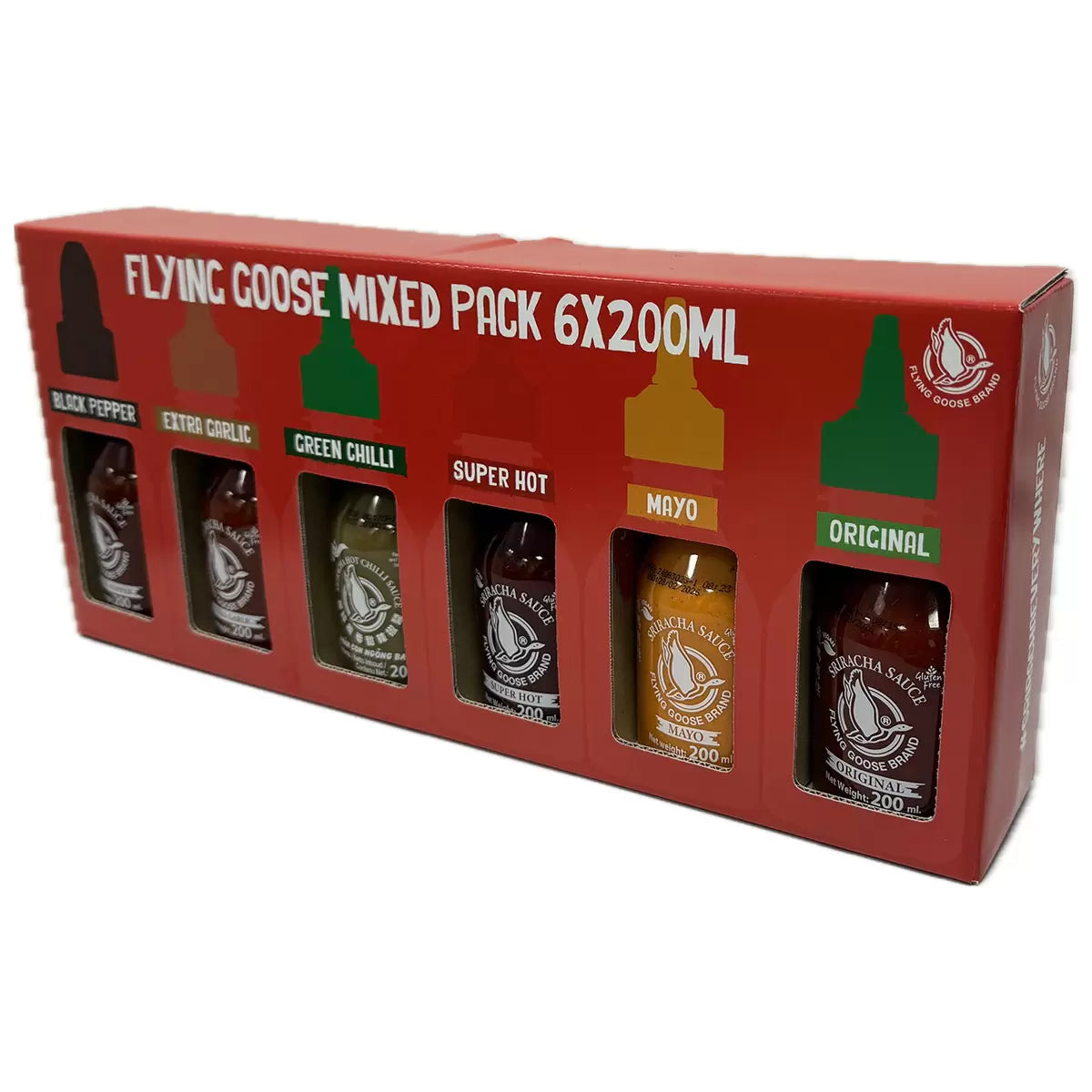 Gluten free chilli sauce assortment Flying Goose