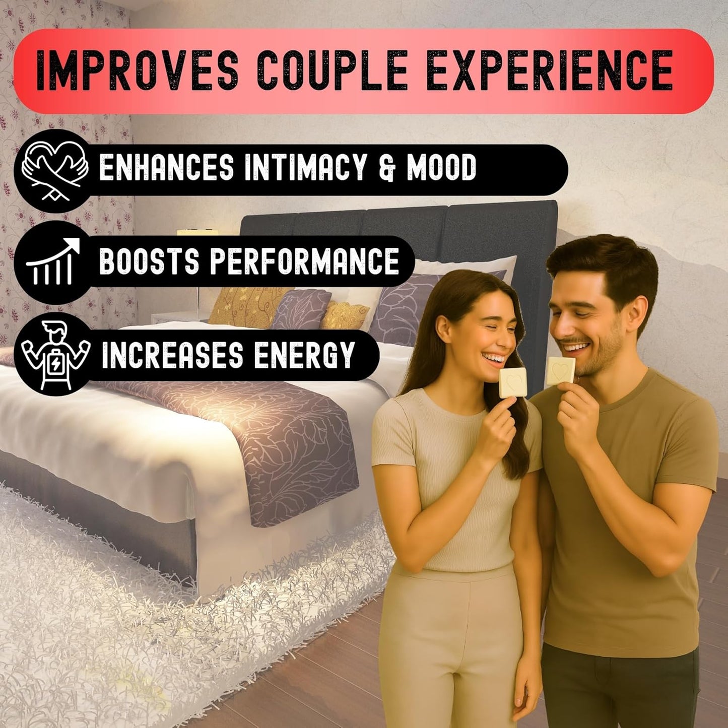 Vegan white chocolate infused with aphrodisiac herbs