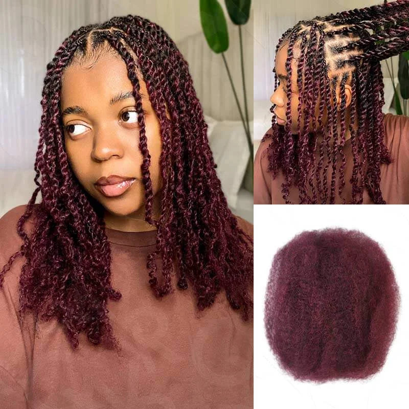Soft natural kinky curly hair extension bundle