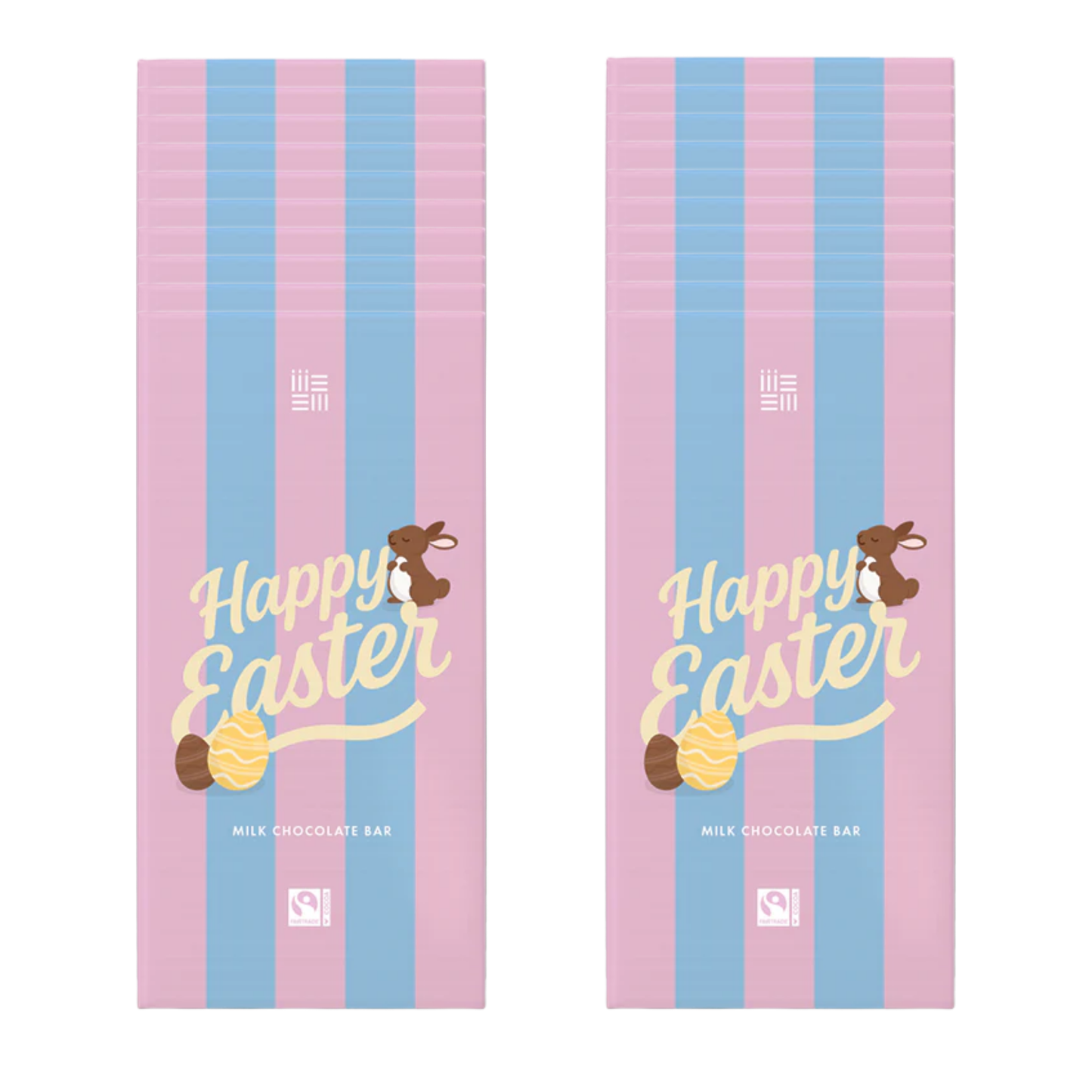 Bulk Easter chocolate bars available in 1, 5, 10, or 20 bars