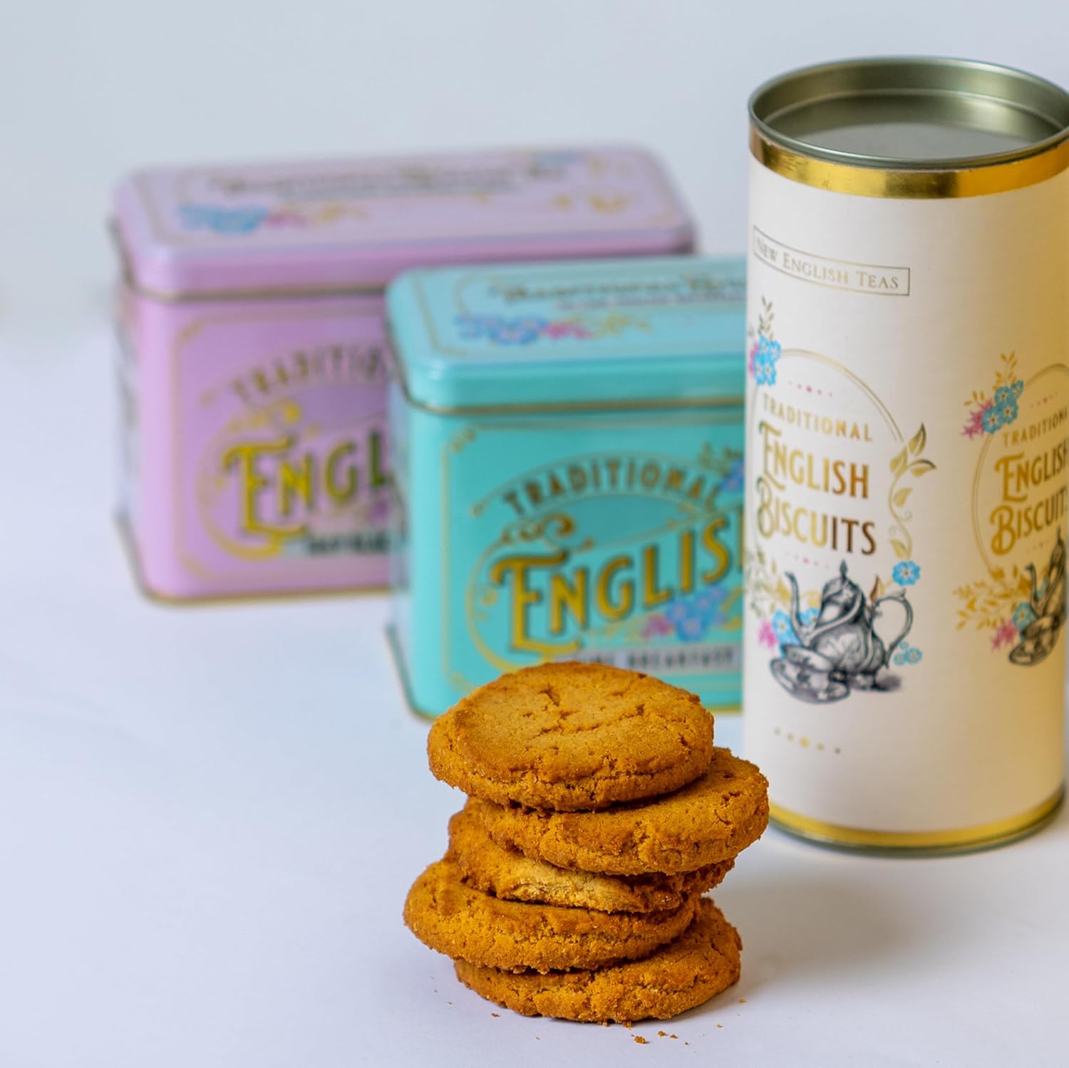 Vintage Victorian style tea and biscuits gift box by New English Teas