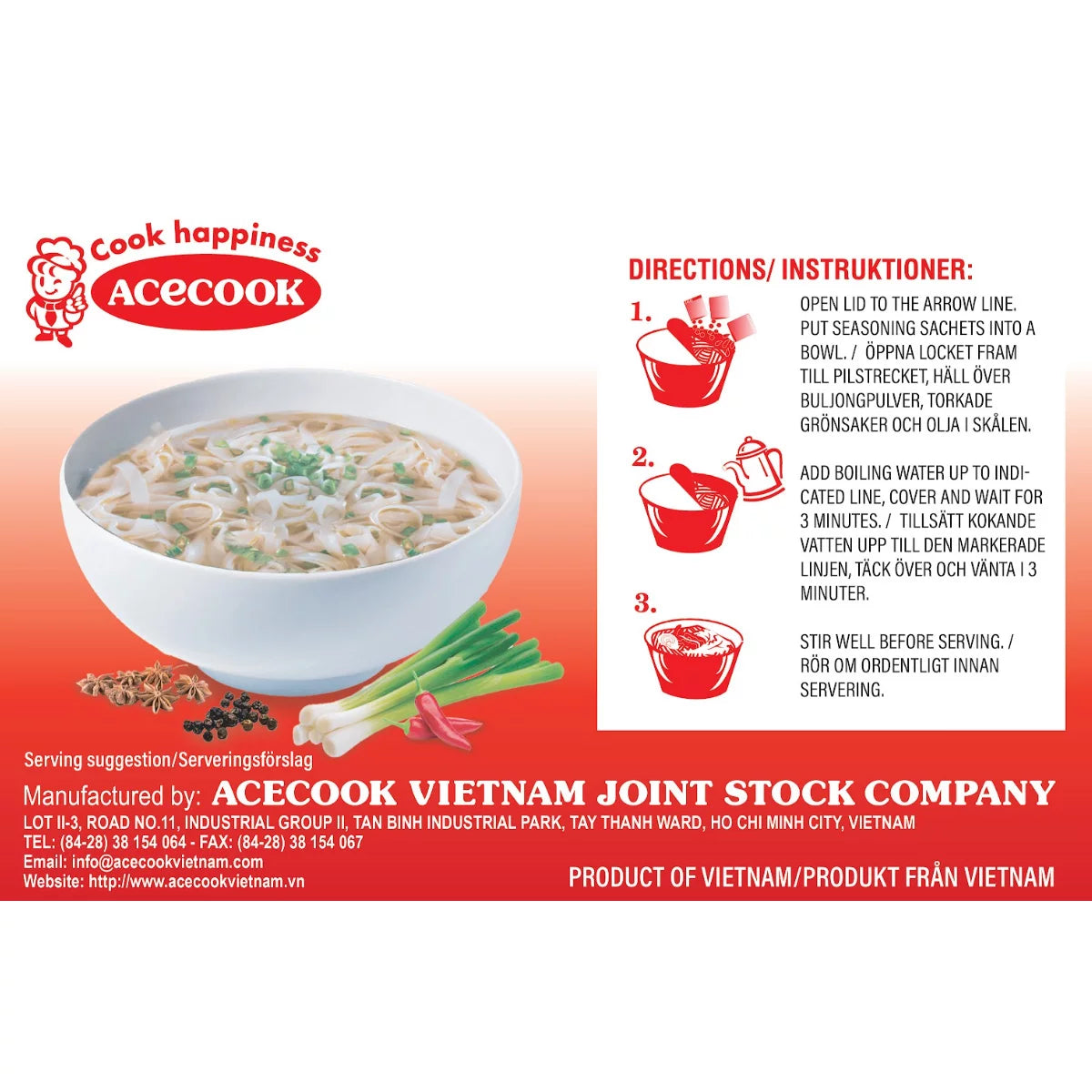 Vietnamese rice noodles with rich beef flavoured broth
