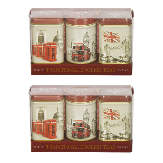 Vintage England Mini Tea Tin Gift Set 2 Pack