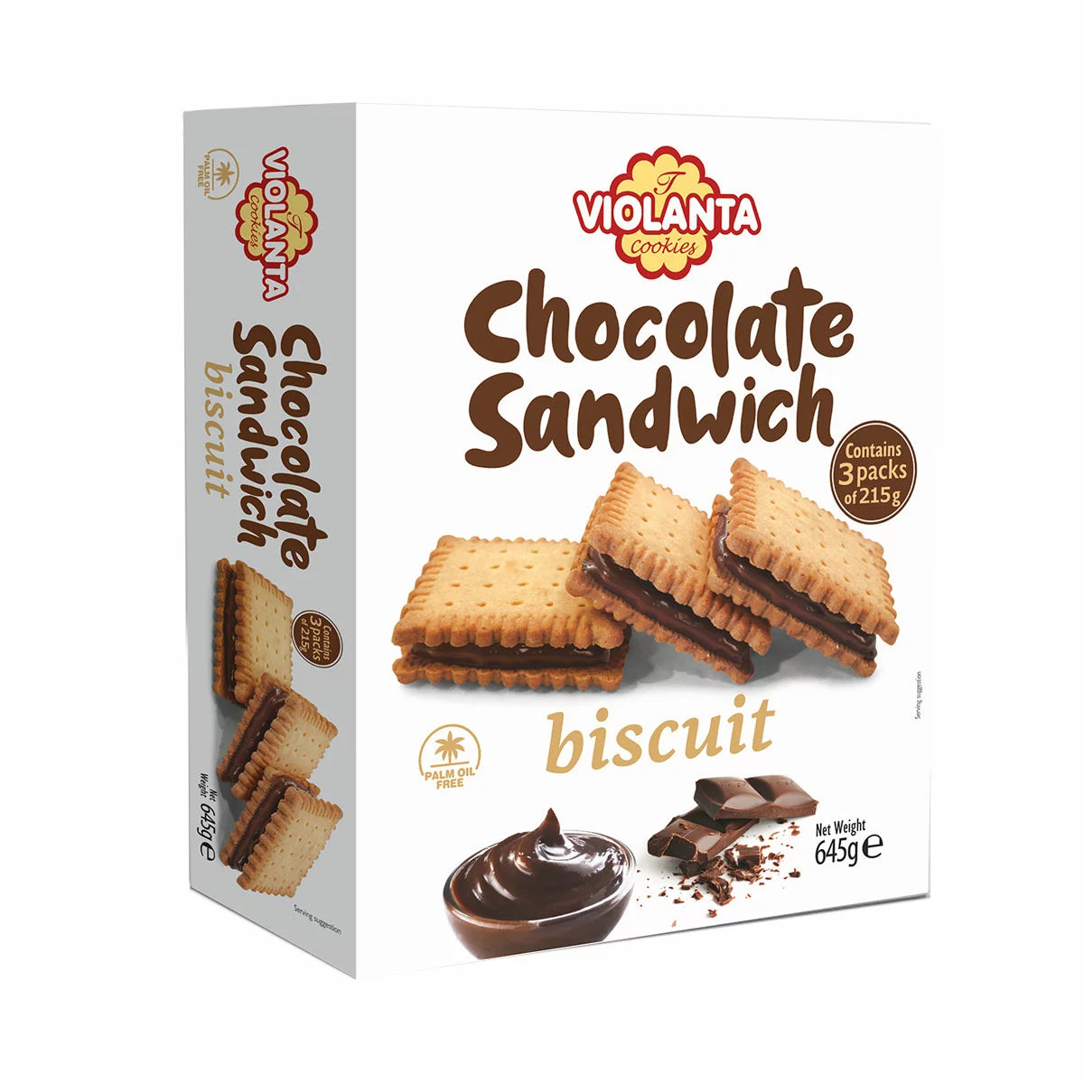Violanta chocolate sandwich biscuits 645g Greek snack pack