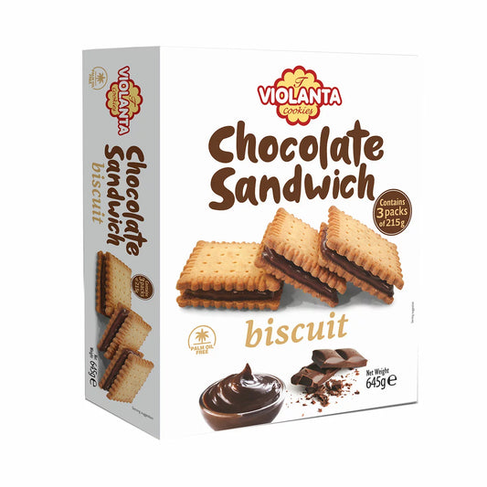 Violanta chocolate sandwich biscuits 645g Greek snack pack