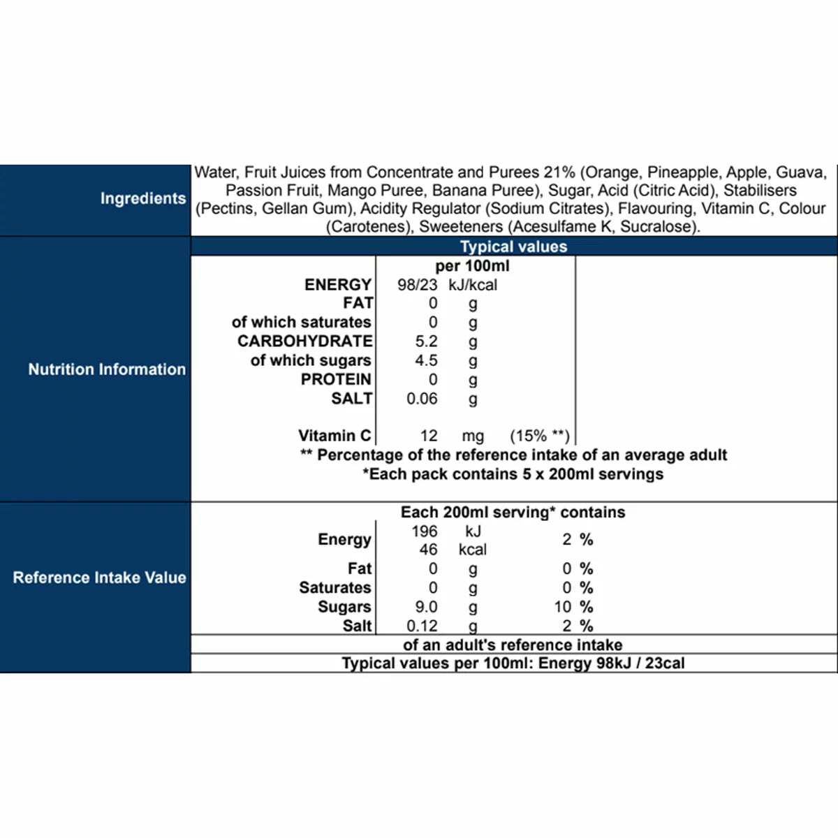 Rubicon juice made from finest exotic fruits
