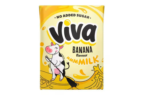 Viva banana flavoured milk drink 27 x 200ml cartons
