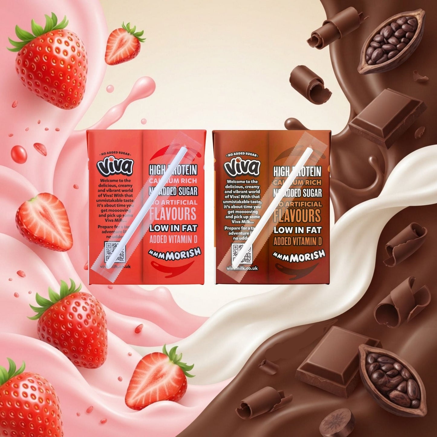 Bulk Viva milk drinks for catering