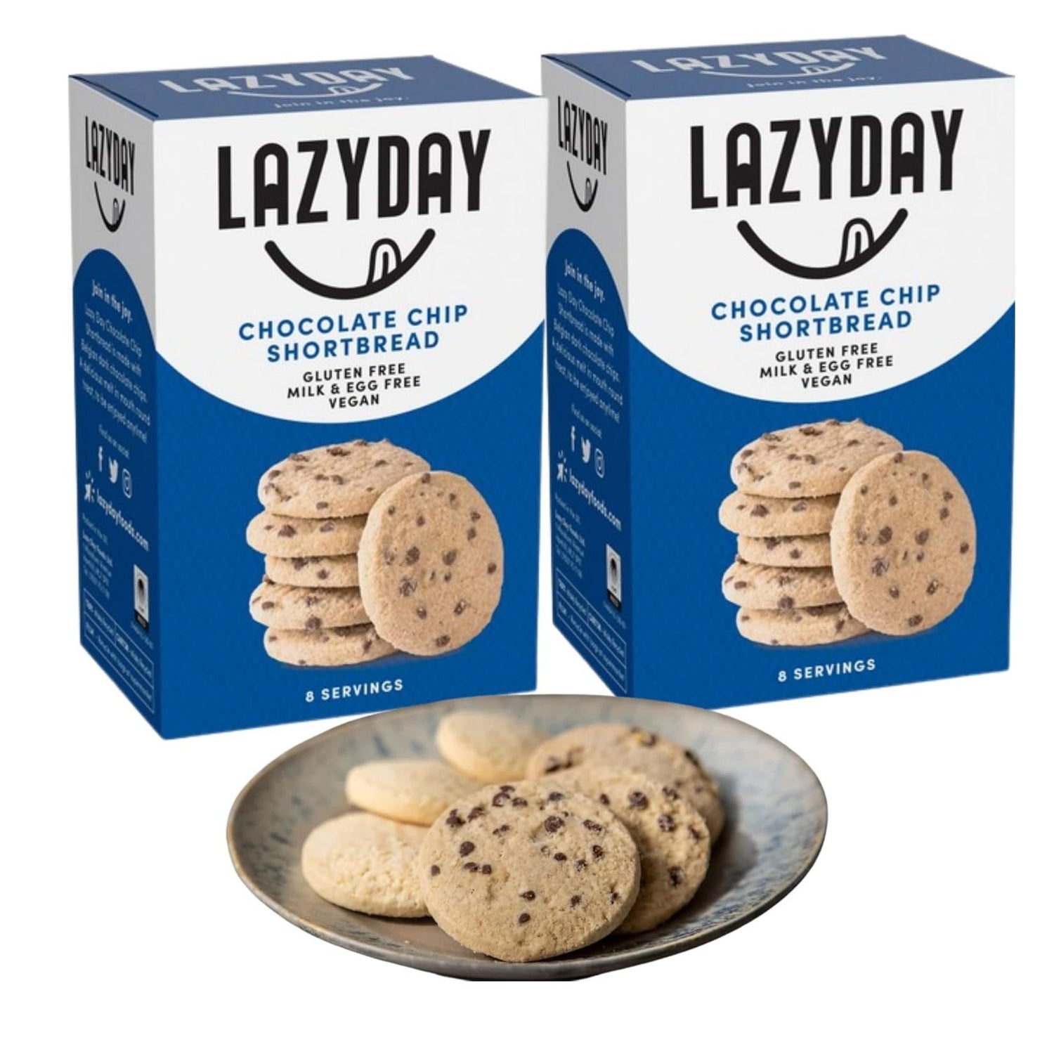 Lazy Day Vegan Chocolate Chip Shortbread 2 x 150g