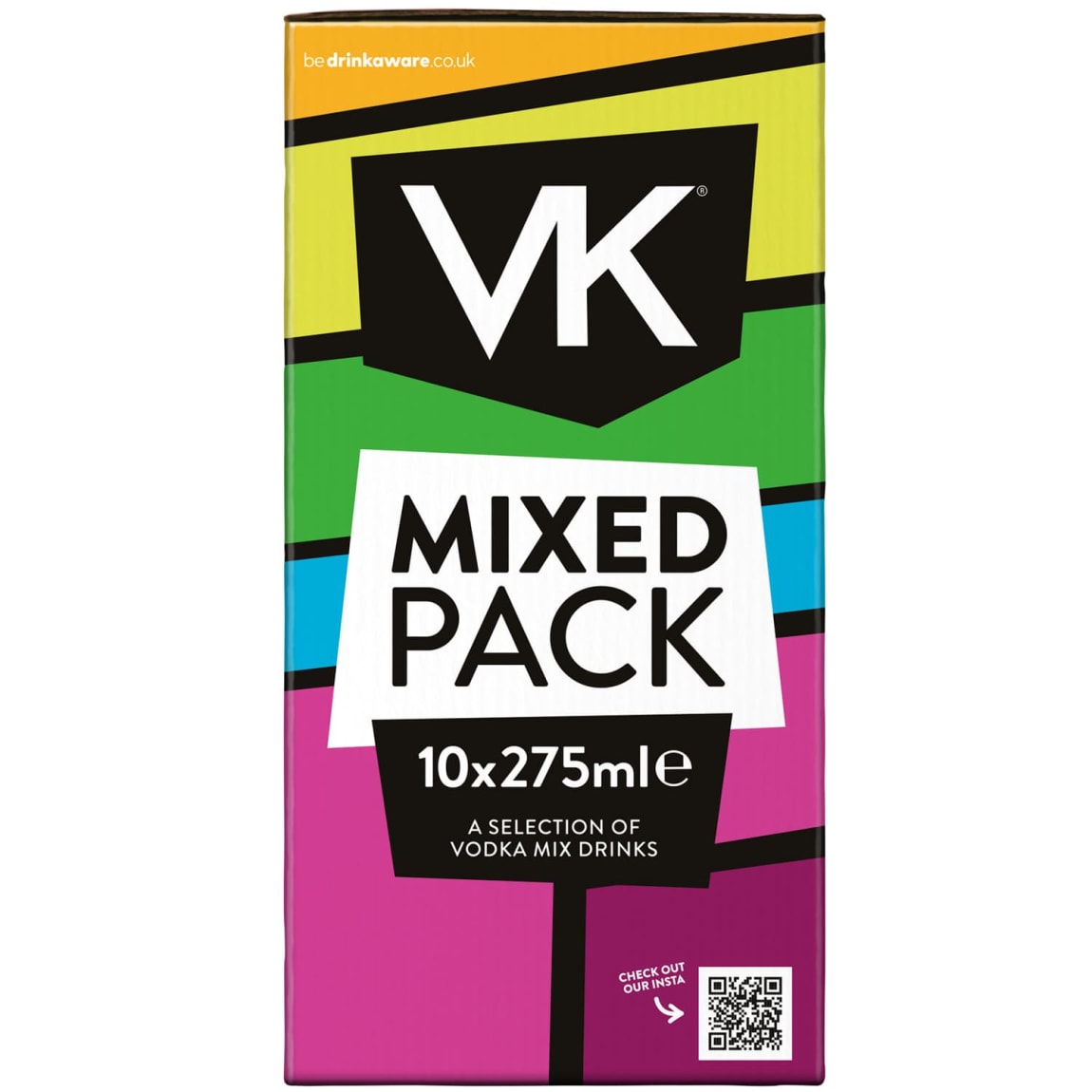 Party-ready VK drinks selection with Blue and Tropical flavours