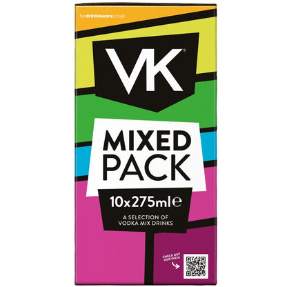 Party-ready VK drinks selection with Blue and Tropical flavours