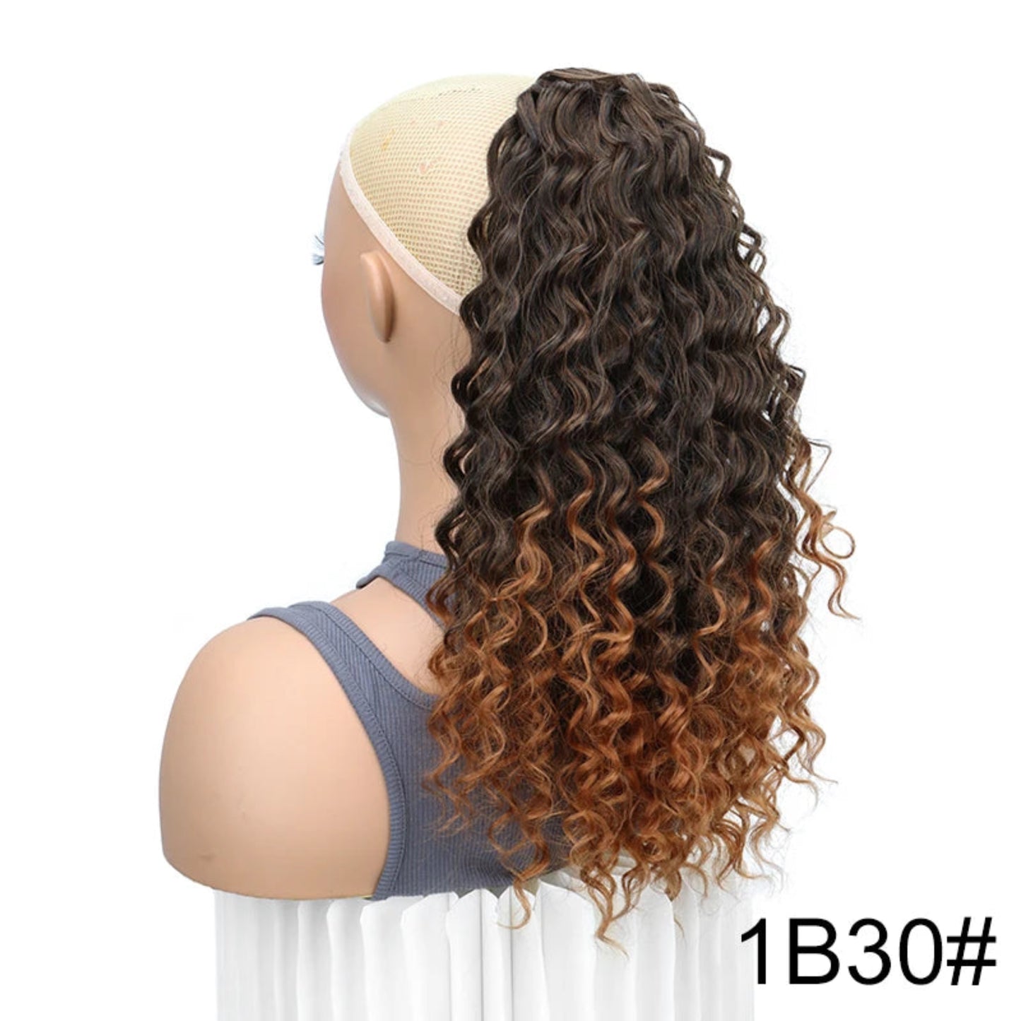 Natural looking kinky curly afro ponytail piece