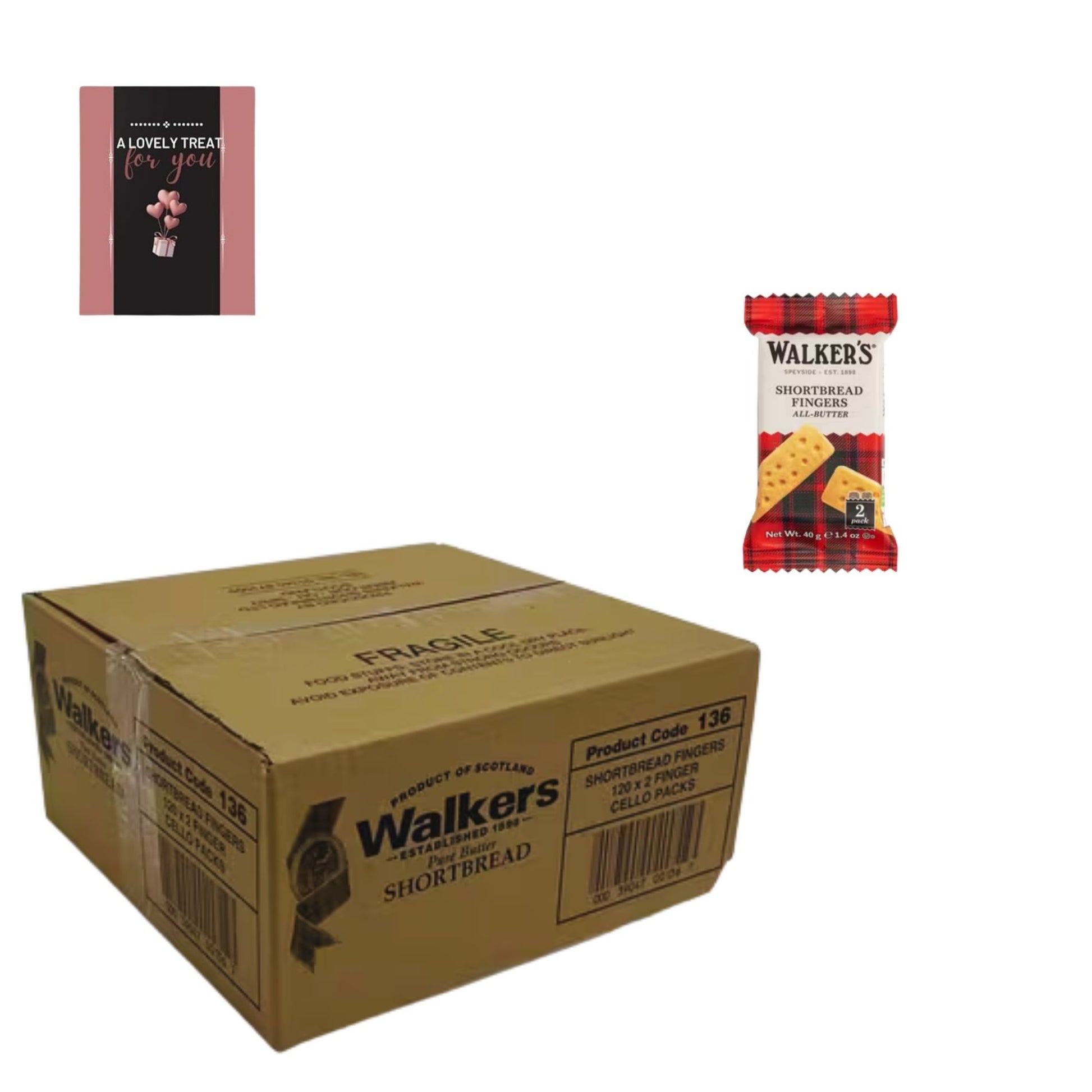 Twinpack of buttery shortbread fingers from Walkers