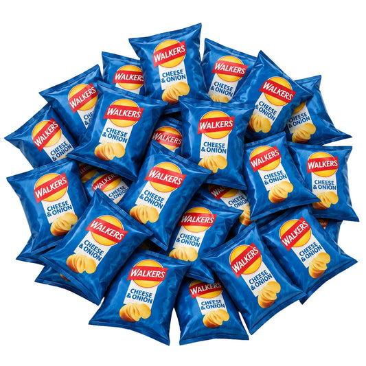 Walkers Cheese and Onion Crisps Multipack 24 x 25g