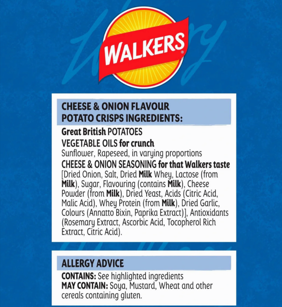 Vegetarian-friendly crisps with no MSG or artificial colours