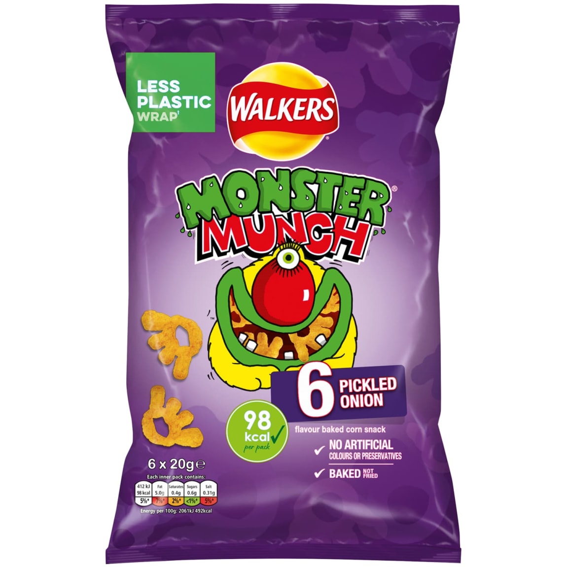 Walkers Monster Munch Pickled Onion crisps multipack