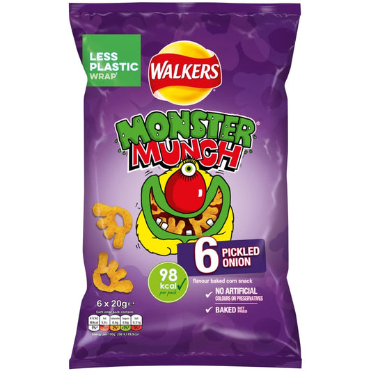 Walkers Monster Munch Pickled Onion crisps multipack