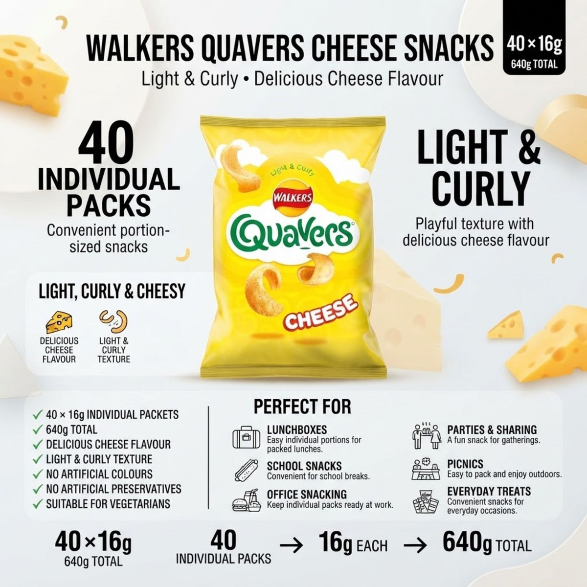 Walkers Quavers savoury snack multipack