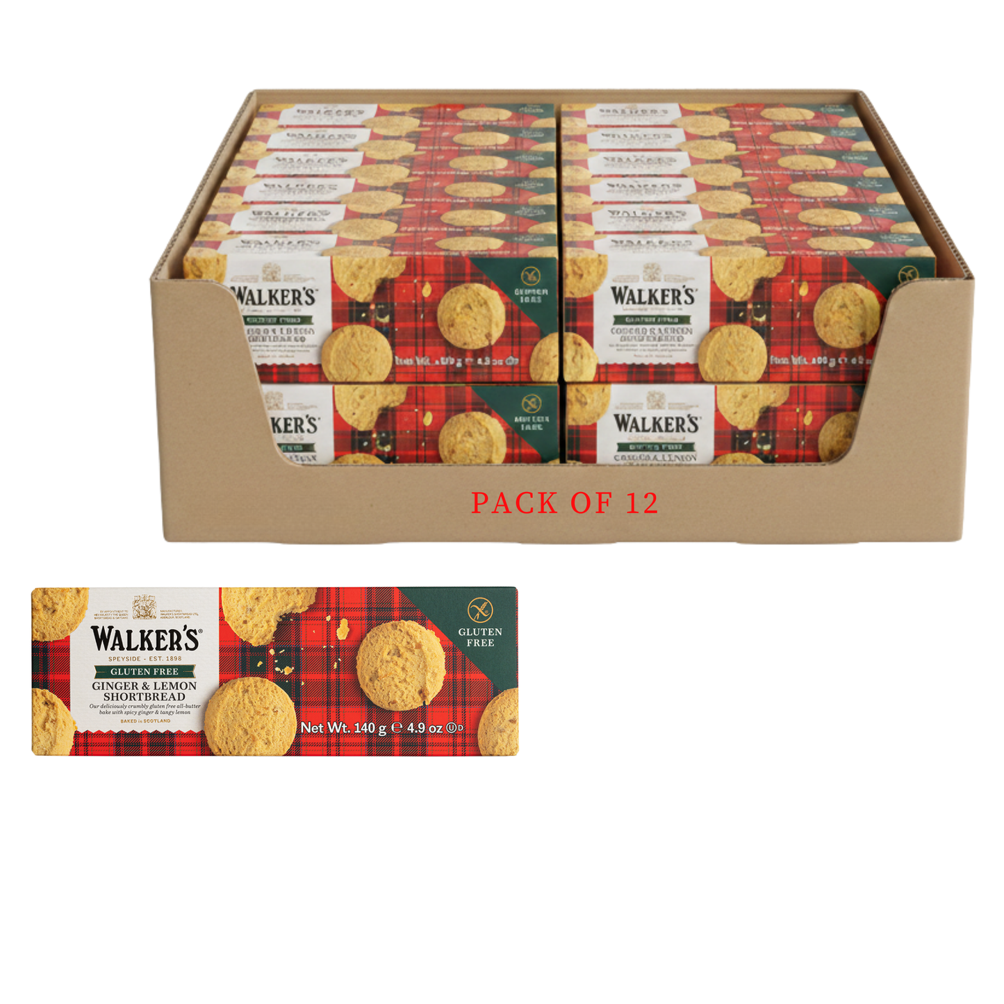 Premium ingredients including butter, crystallised ginger, and lemon oil