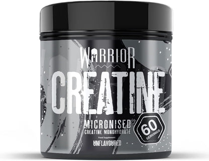 Warrior Creatine Monohydrate Powder, micronized for easy mixing, 300g