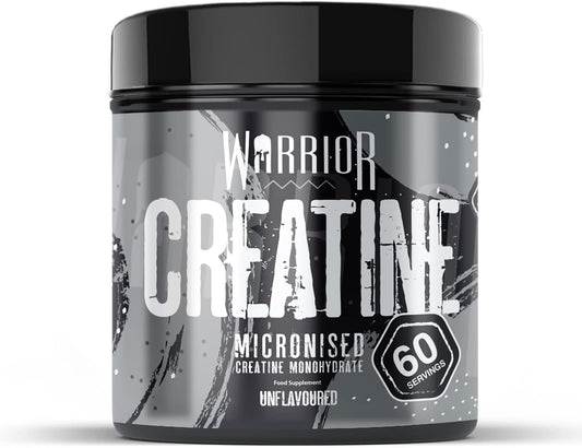 Warrior Creatine Monohydrate Powder, micronized for easy mixing, 300g