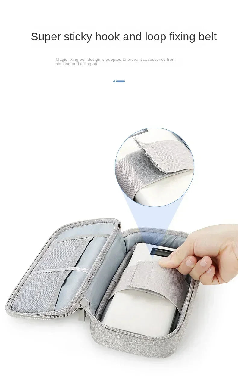 Water-resistant Oxford cloth bag for cables and chargers