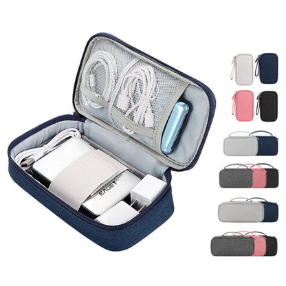 Water-resistant travel cable and electronics organiser bag