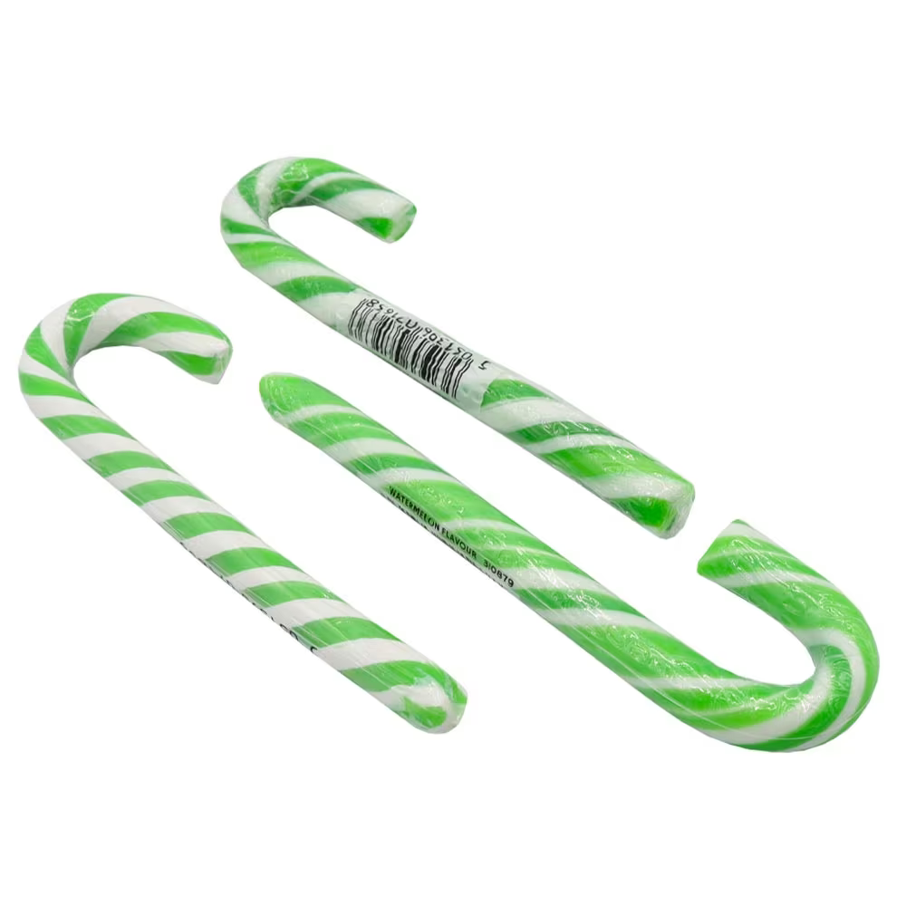 Fruity watermelon-flavoured candy cane fountain 20g