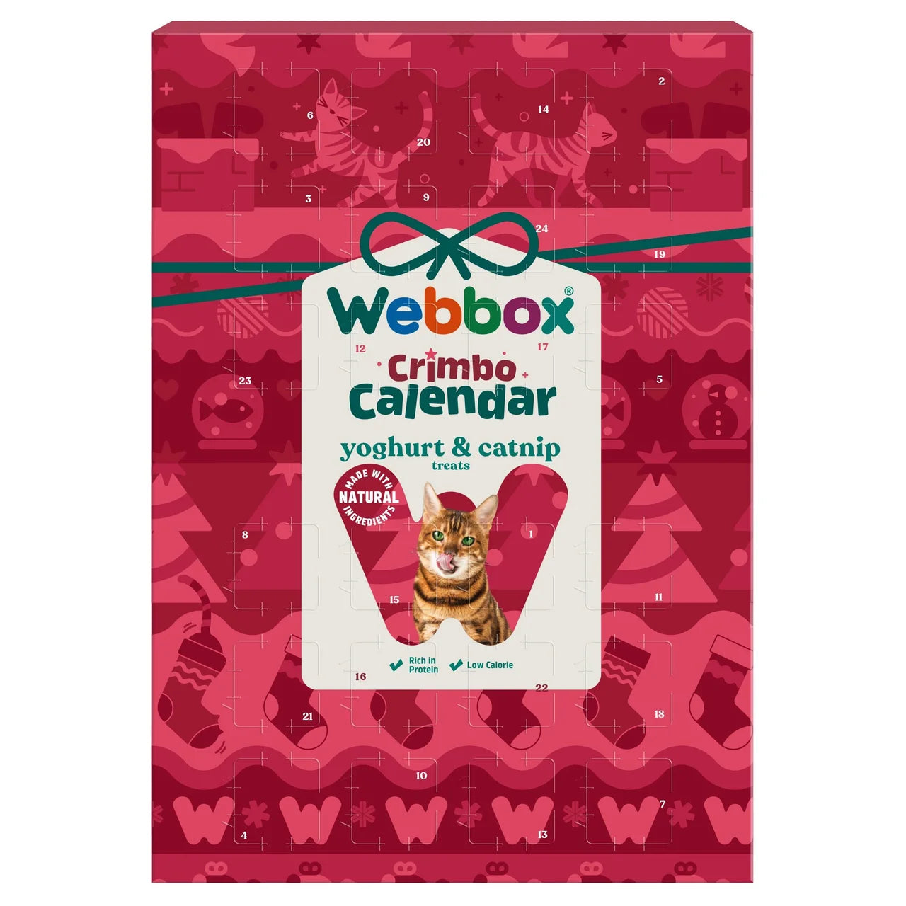 Webbox cat advent calendar with daily yoghurt and catnip treats