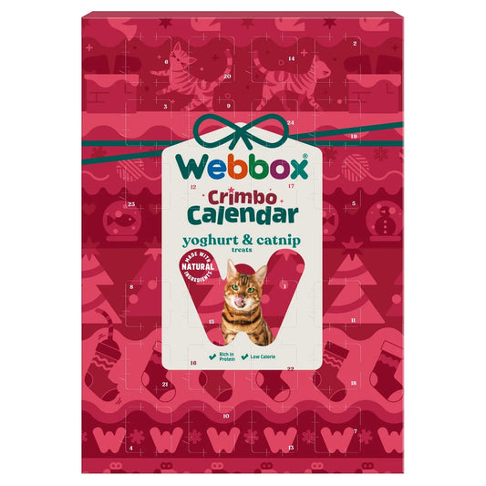Webbox cat advent calendar with daily yoghurt and catnip treats