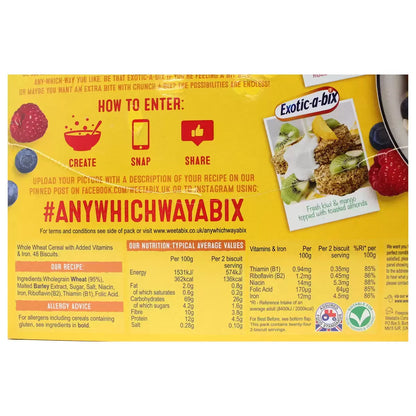 Nutritious Weetabix cereal providing all-day energy