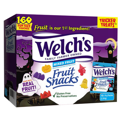 Welch’s Halloween Fruit Snacks 160 pouches assorted fruit flavours