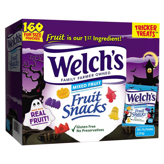 Welch’s Halloween Fruit Snacks 160 pouches assorted fruit flavours