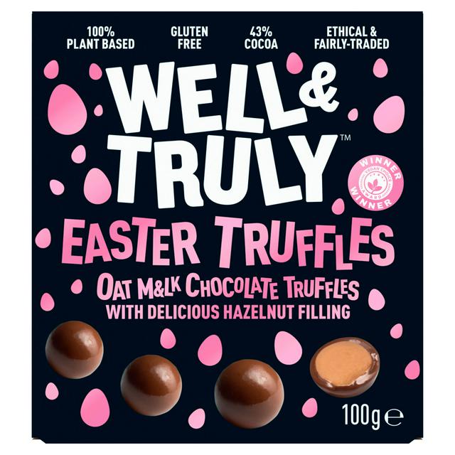 Well & Truly 100g Easter oat milk chocolate truffles
