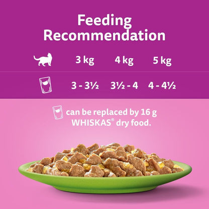 whiskas jelly pouches variety pack for adult cats