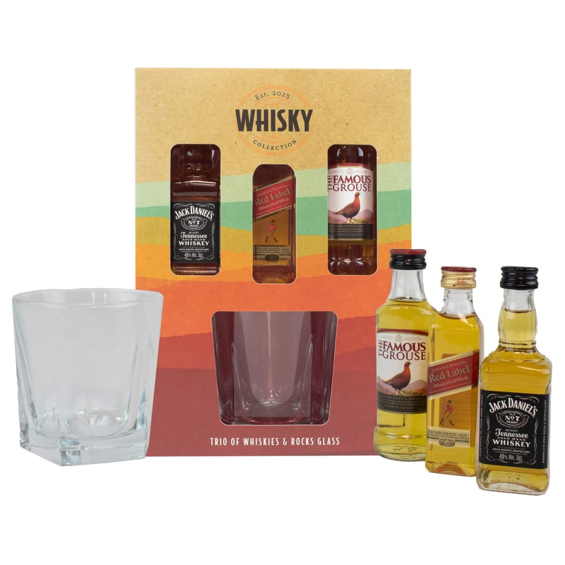 The Whiskey Collection Trio of Whiskies with tasting glass