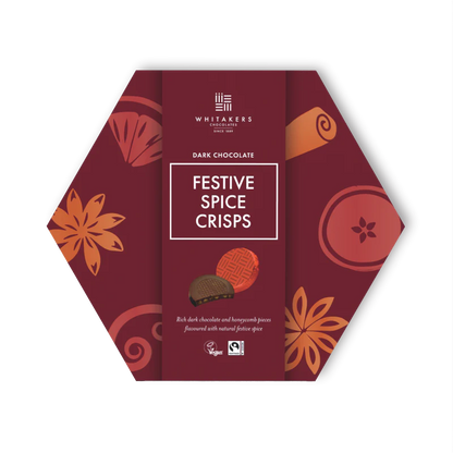 Whitakers Dark Chocolate Festive Spice Honeycomb Crisps 165g