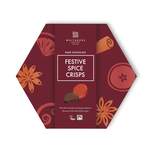 Whitakers Dark Chocolate Festive Spice Honeycomb Crisps 165g