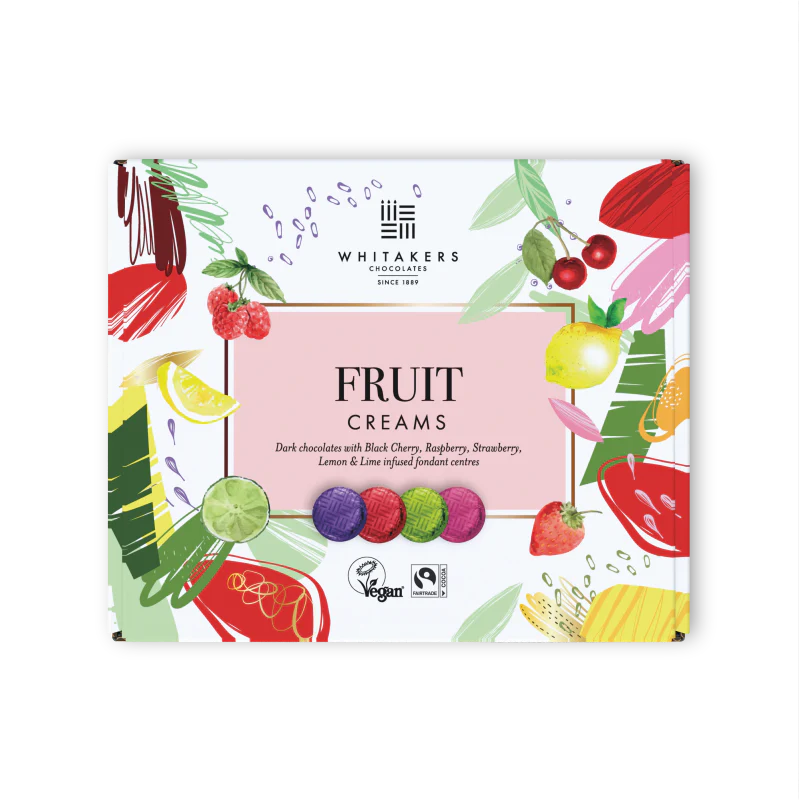 Whitakers Dark Chocolate Fruit Fondant Creams 200g selection box