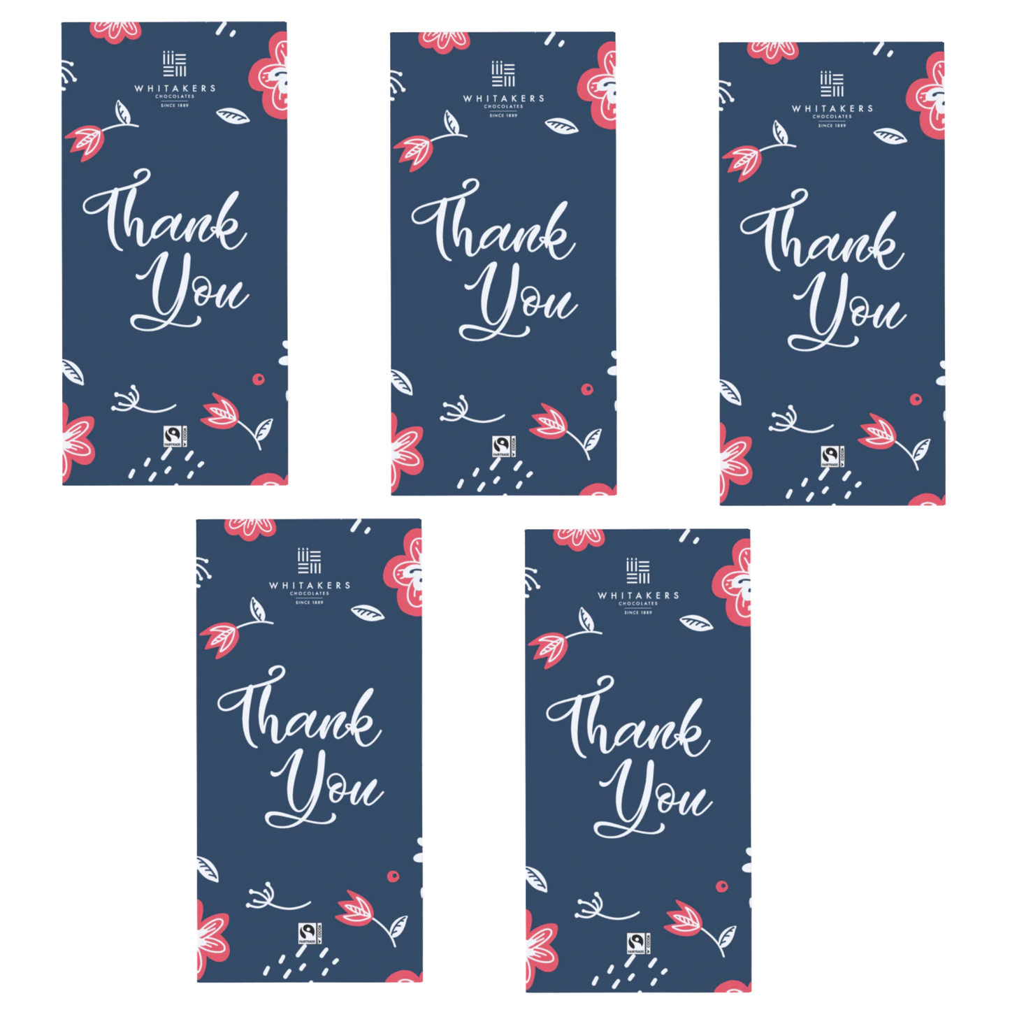 Floral wrapped thank you chocolate gift bar